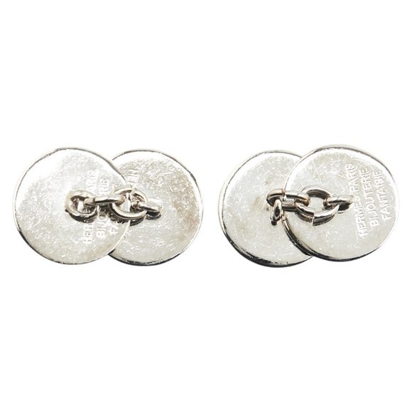 Hermes Serie Cufflinks Silver Metal Men's HERMES - Picture 3 of 4